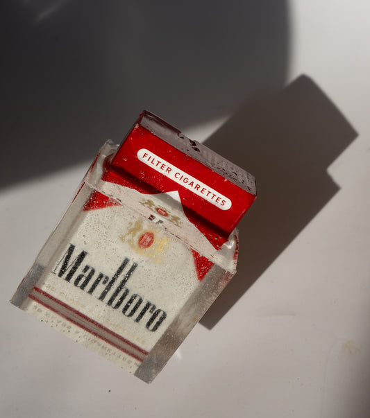 RESIN MARLBORO| CLEAR CUBE ART (PAPERWEIGHT)