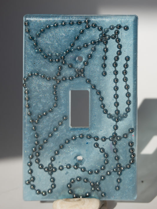 RESIN LIGHT SWITCH | BLUE BALL CHAIN