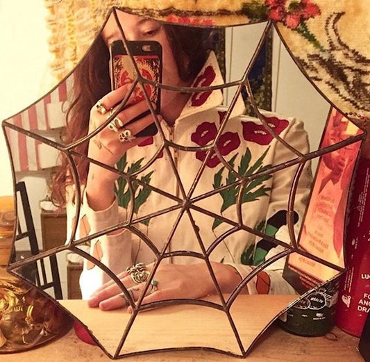 Large Spiderweb Mirror